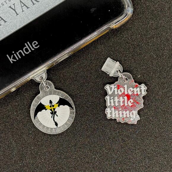 Fourth Wing-Inspired Kindle Charms Accessory for Fantasy Fans Choose 1 Charm - Picture 1 of 3